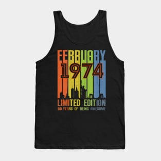 February 1974 50 Years Of Being Awesome Limited Edition Tank Top